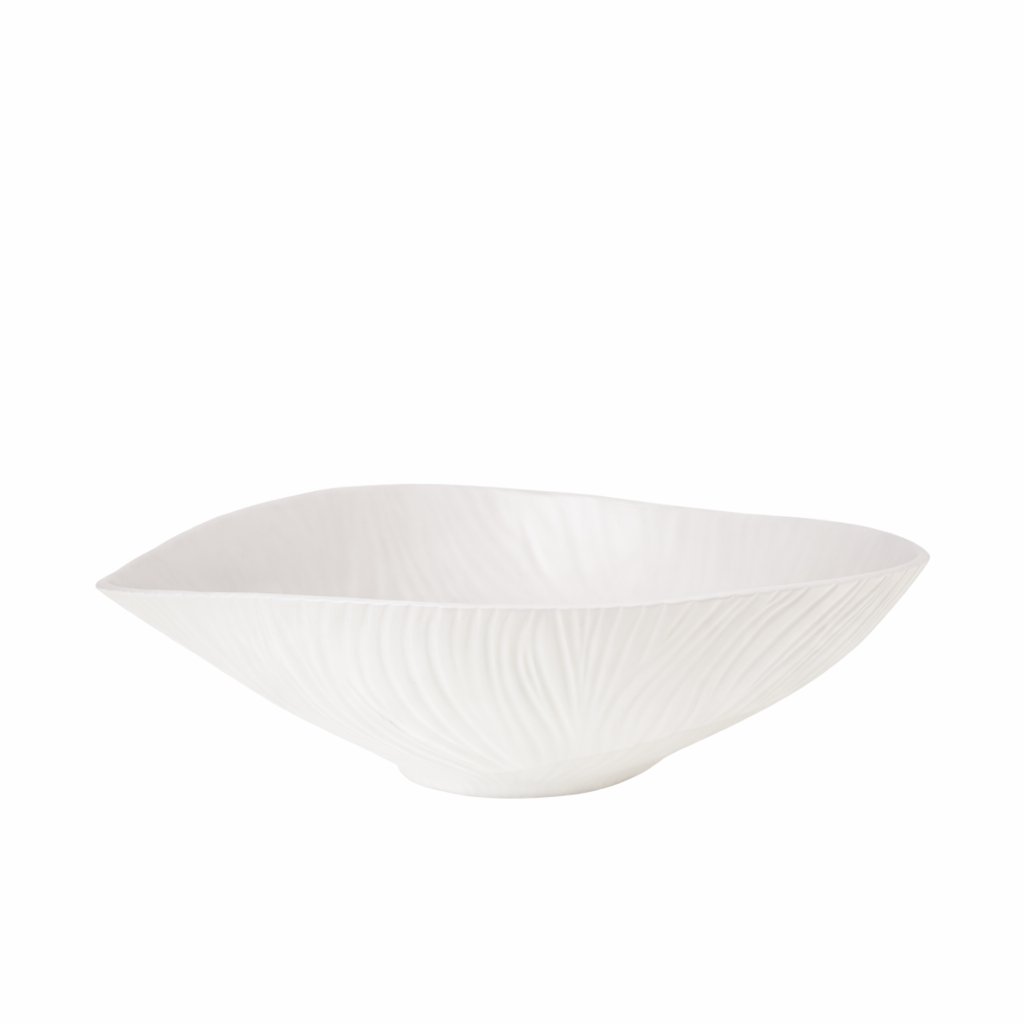 Ceramic serving bowl, beige matte, 38.5cm