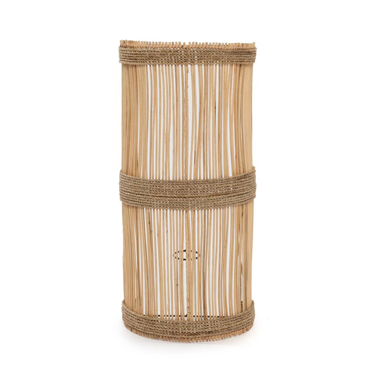 Jalal væglampe, 25×50 cm – rattan med søgræs