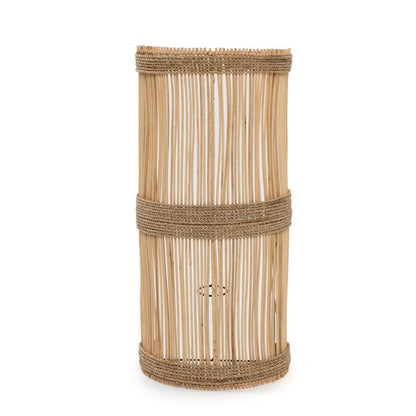 Jalal væglampe, 25×50 cm – rattan med søgræs