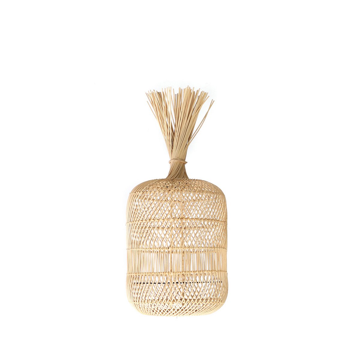 Rattan-Stehlampenschirm 22 cm – Dumpling, beige, nur Schirm