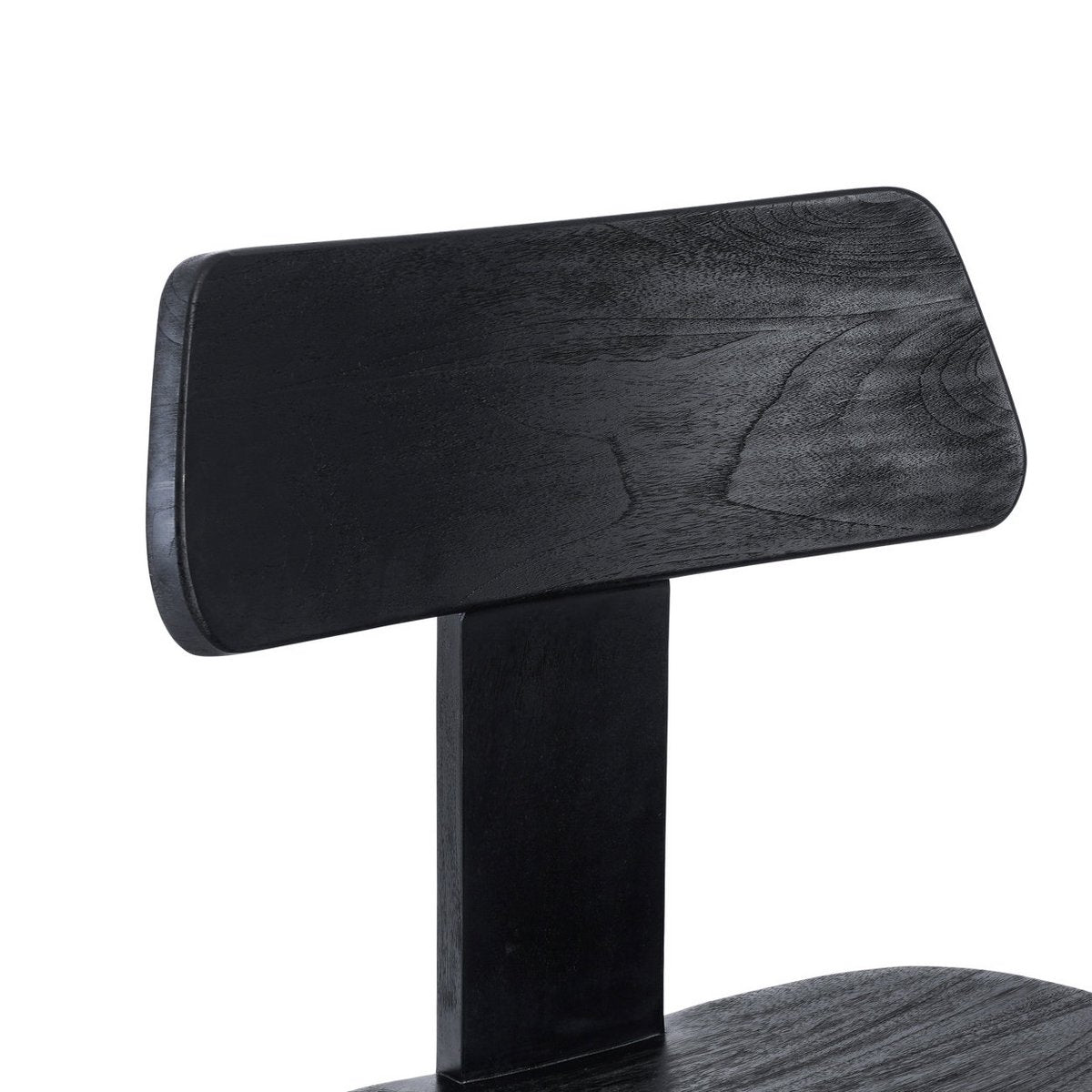 Teak dining chair, black - 51 × 83 cm