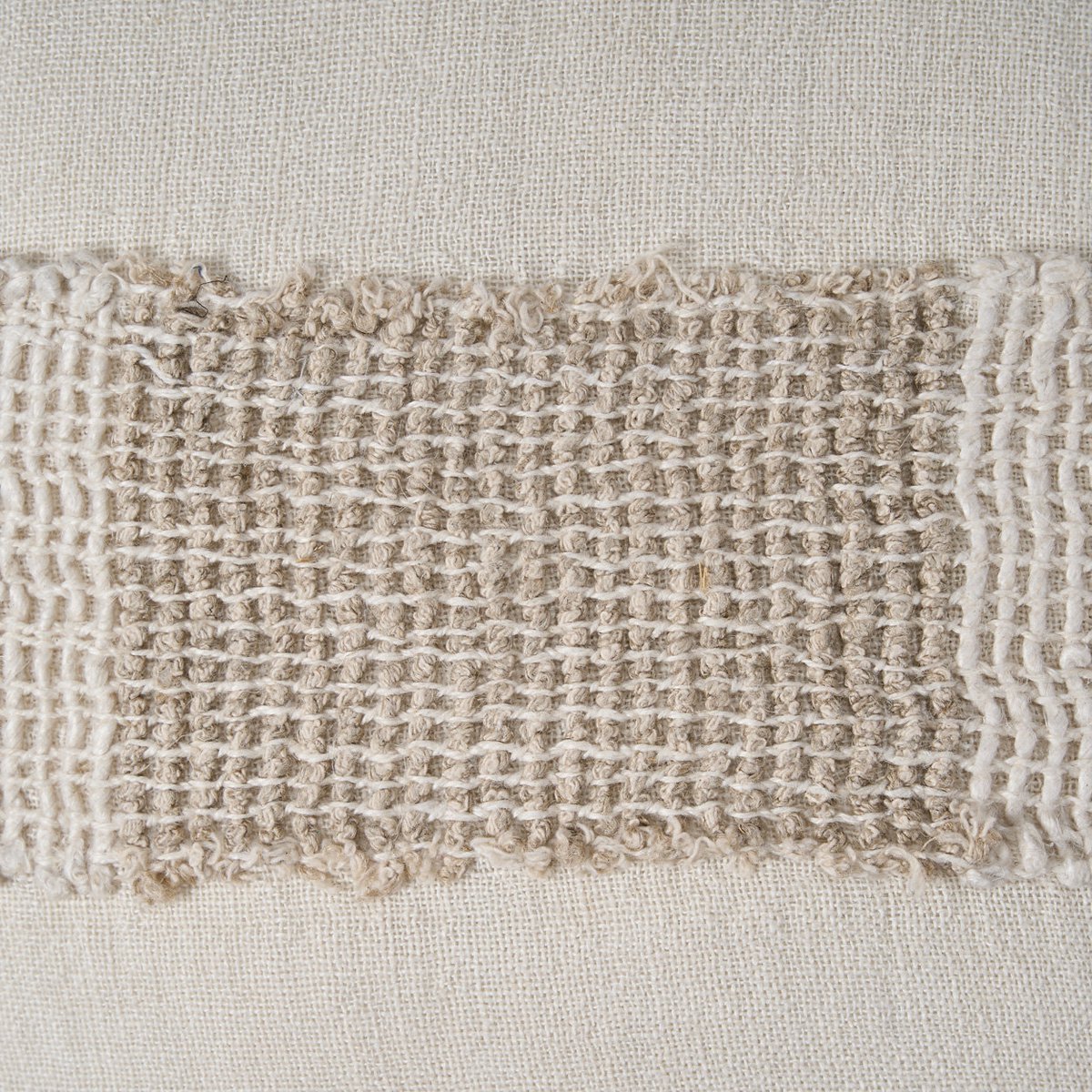 Linen cushion cover, white natural - 50×50 cm