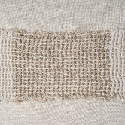 Linen cushion cover, white natural - 50×50 cm