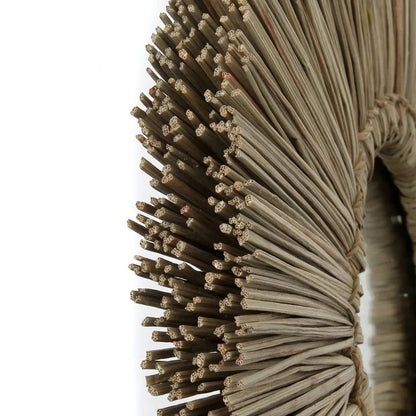 Grass mirror, round, 50 cm - coastal texture
