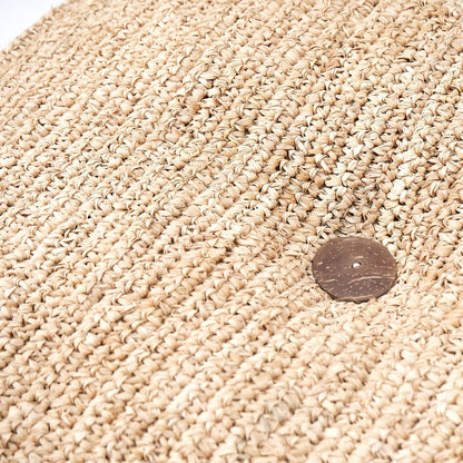 Raffia pouf PADAR 55 × 55 cm - coconut fiber & cotton