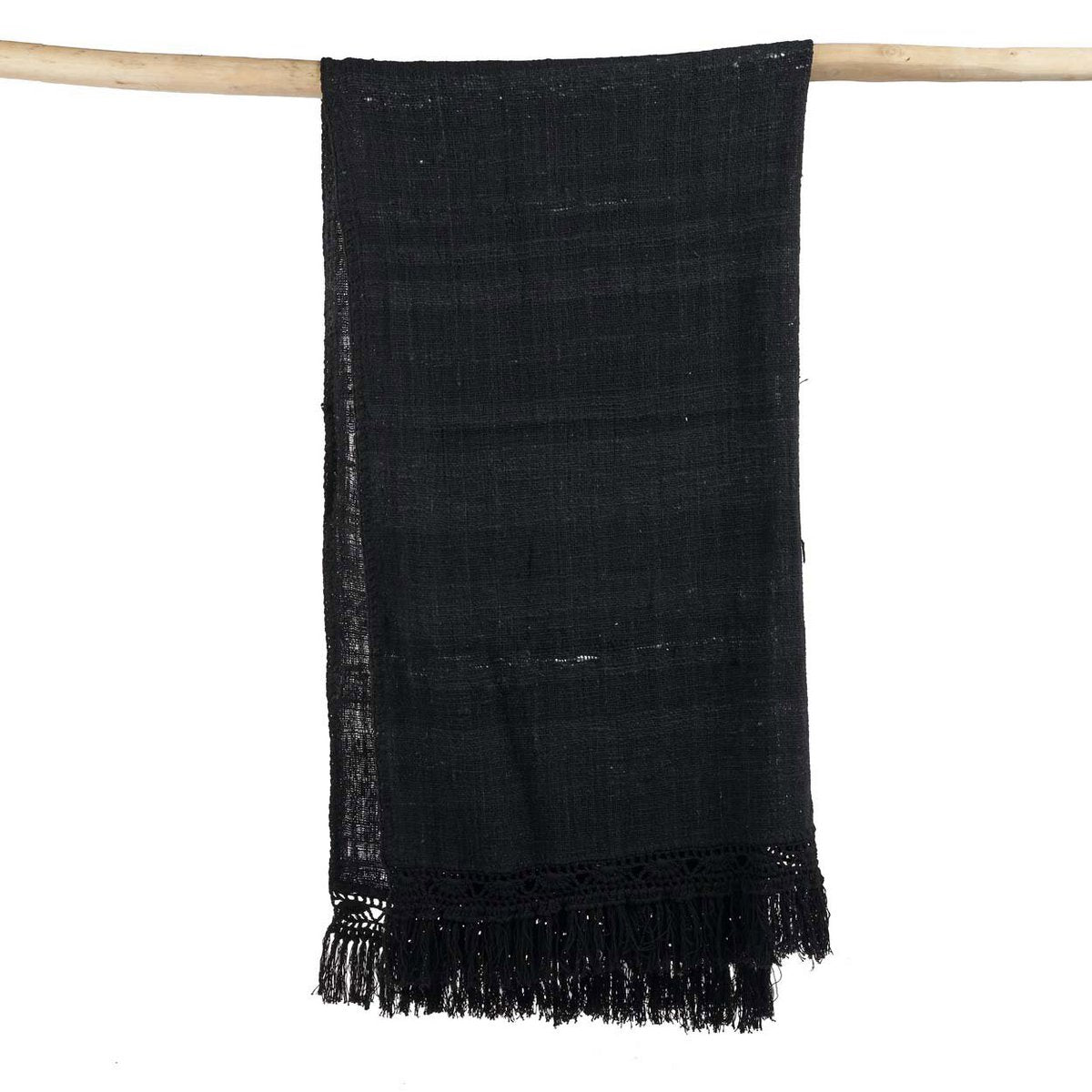Cotton bed throw, 260×122 cm - Gypsy black