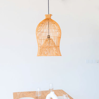 Rattan pendellampeskærm MAHARA – Ø 35 cm