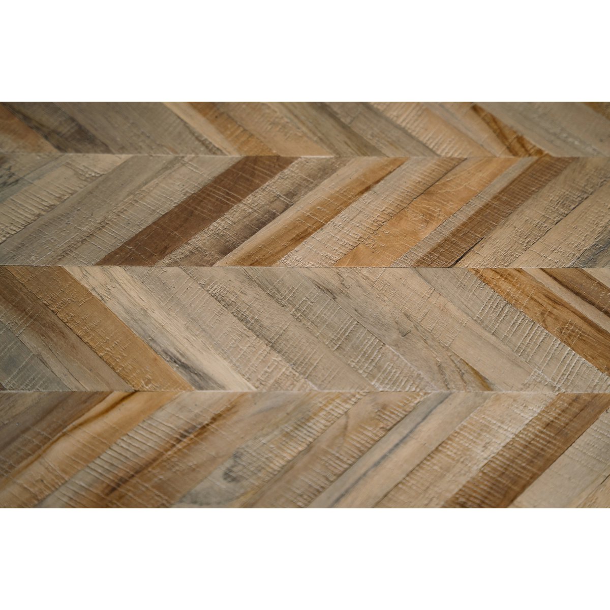 Herringbone wood bench 110 cm - Natural