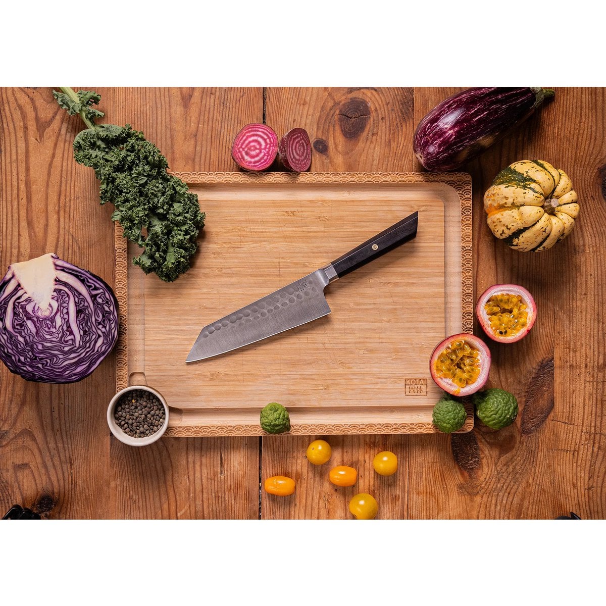 Santoku starter set, 2 knives - handmade Japanese steel