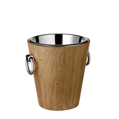 Recycled teak wine cooler St. Tropez, Ø 26 cm × 32 cm tall