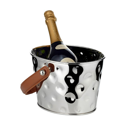 Edelstahl Champagnerkühler Gideon, gehämmert, 23 cm