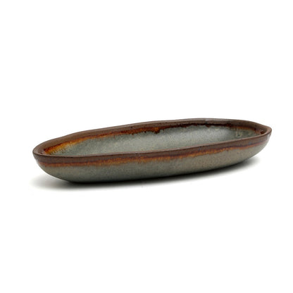 Stoneware serving platter, medium - Portuguese handmade