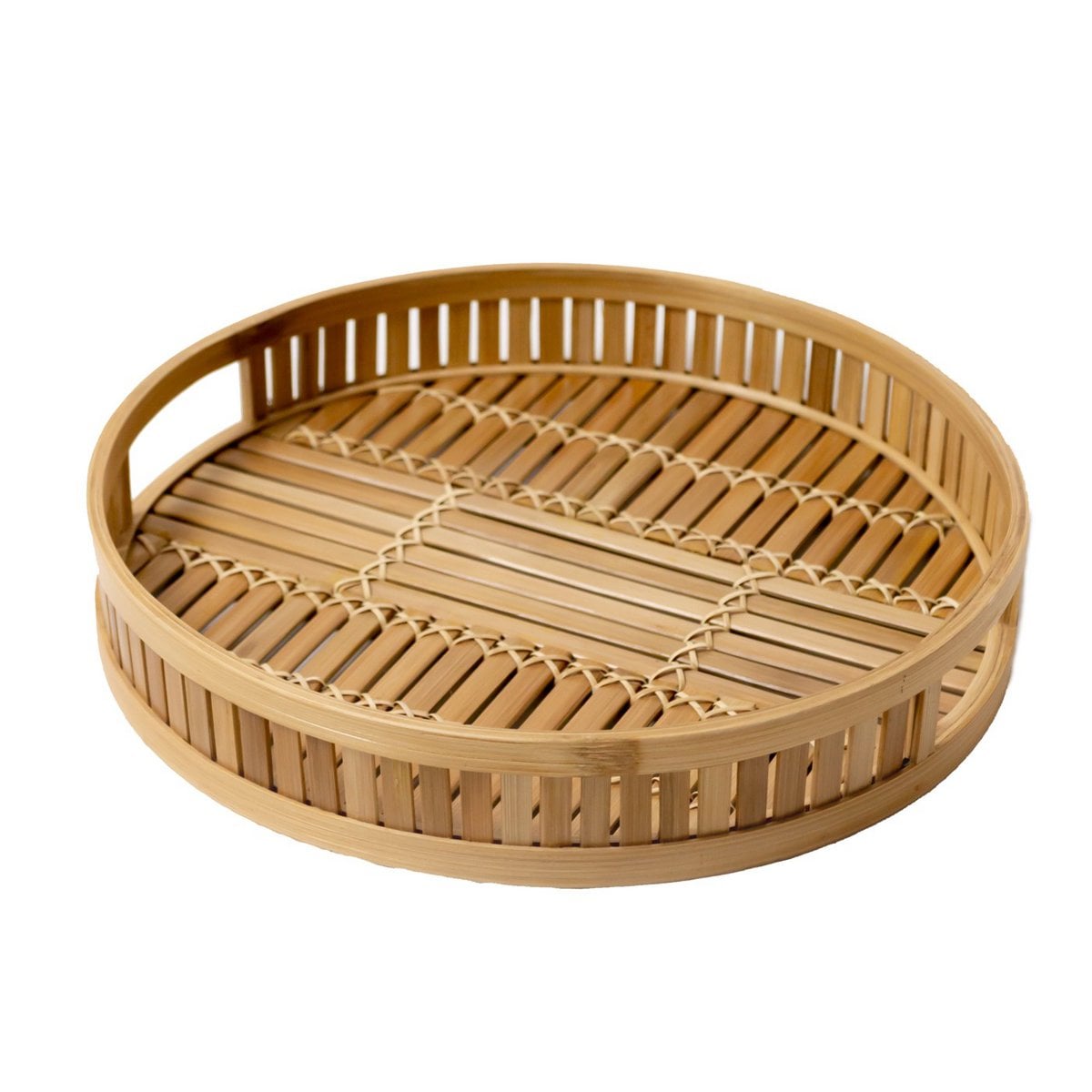 Round bamboo tray SENAYAN Ø 40 cm - beige