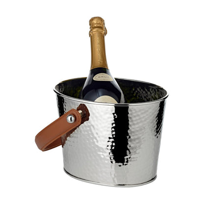 Champagnekøler Gavin i rustfrit stål, hamret, 23 cm
