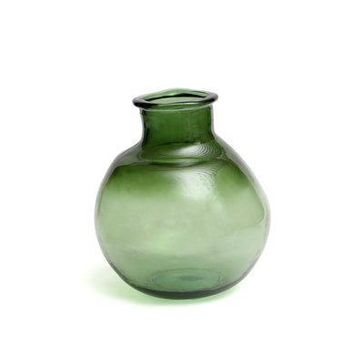 Green glass vase 31 cm – made in Spain