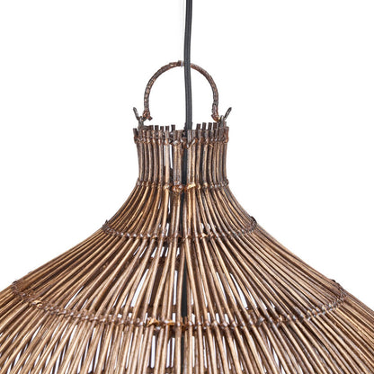 Woven Bell pendant - Dark walnut - XL