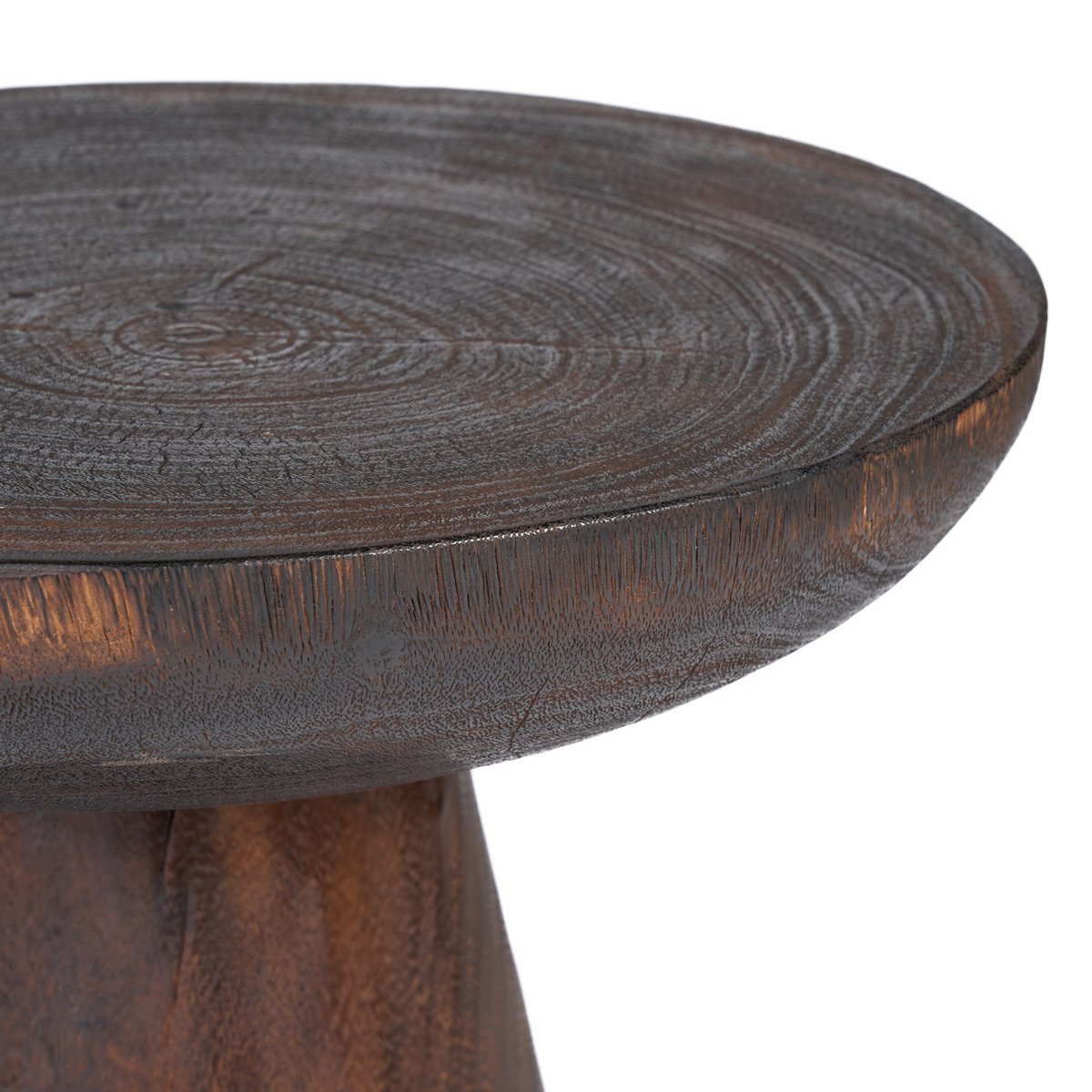 Cone Alone Side Table, 50 cm - Dark walnut