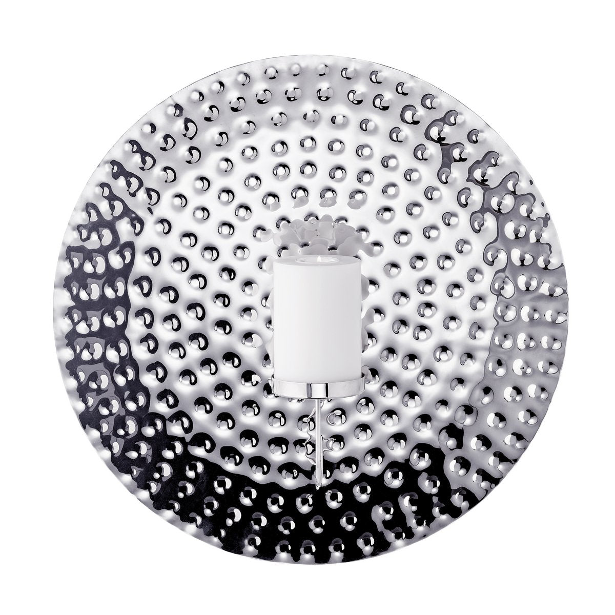 Silver wall lamp Udo, Ø 47cm