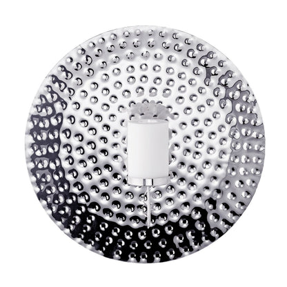 Silver wall lamp Udo, Ø 47cm