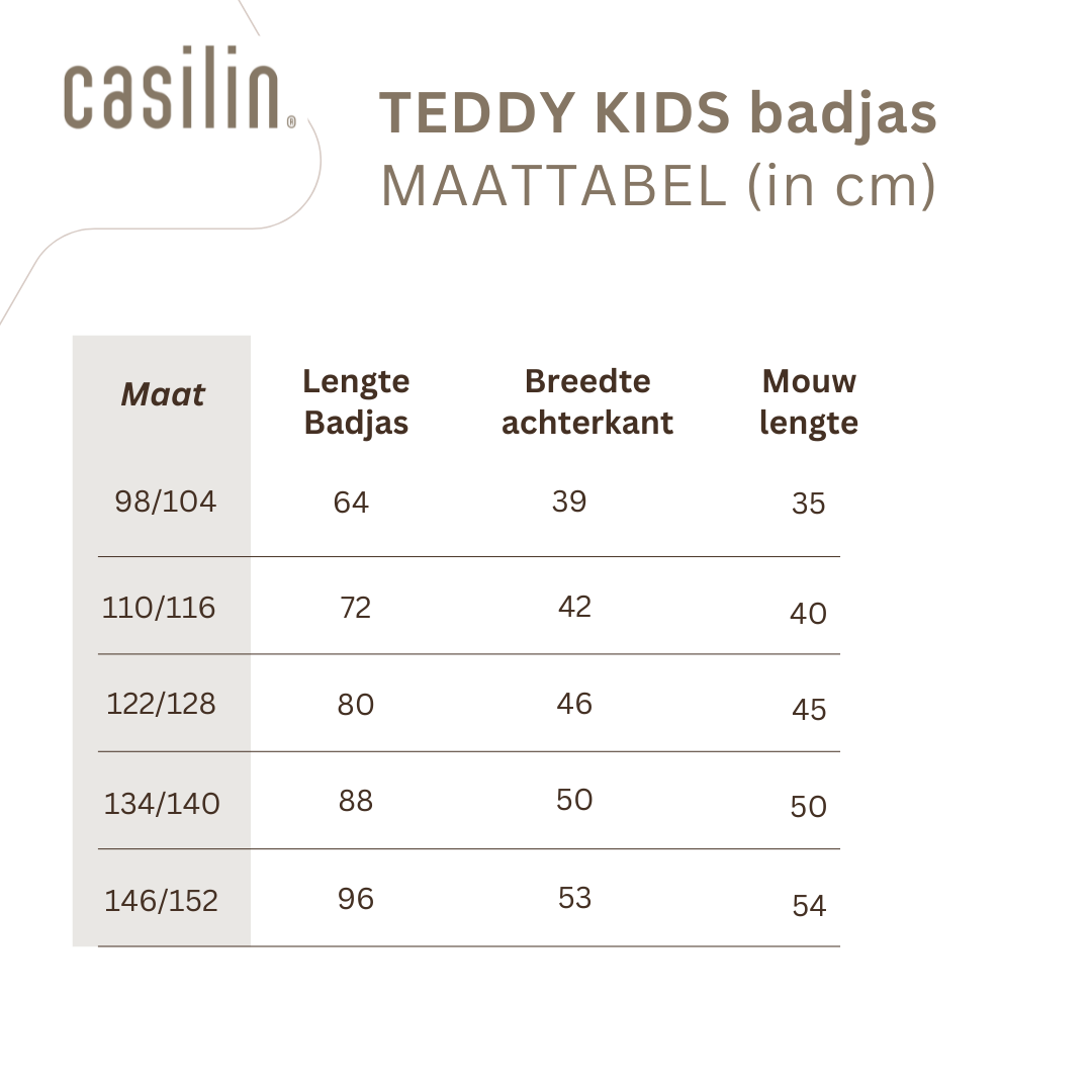 Teddy Kinderbademantel mit Kapuze, 98–104 – Fleece & Baumwolle