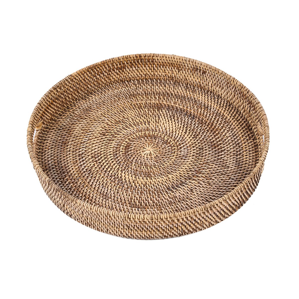 Rattan-Serviertablett, 51 cm – handgeflochten, natur