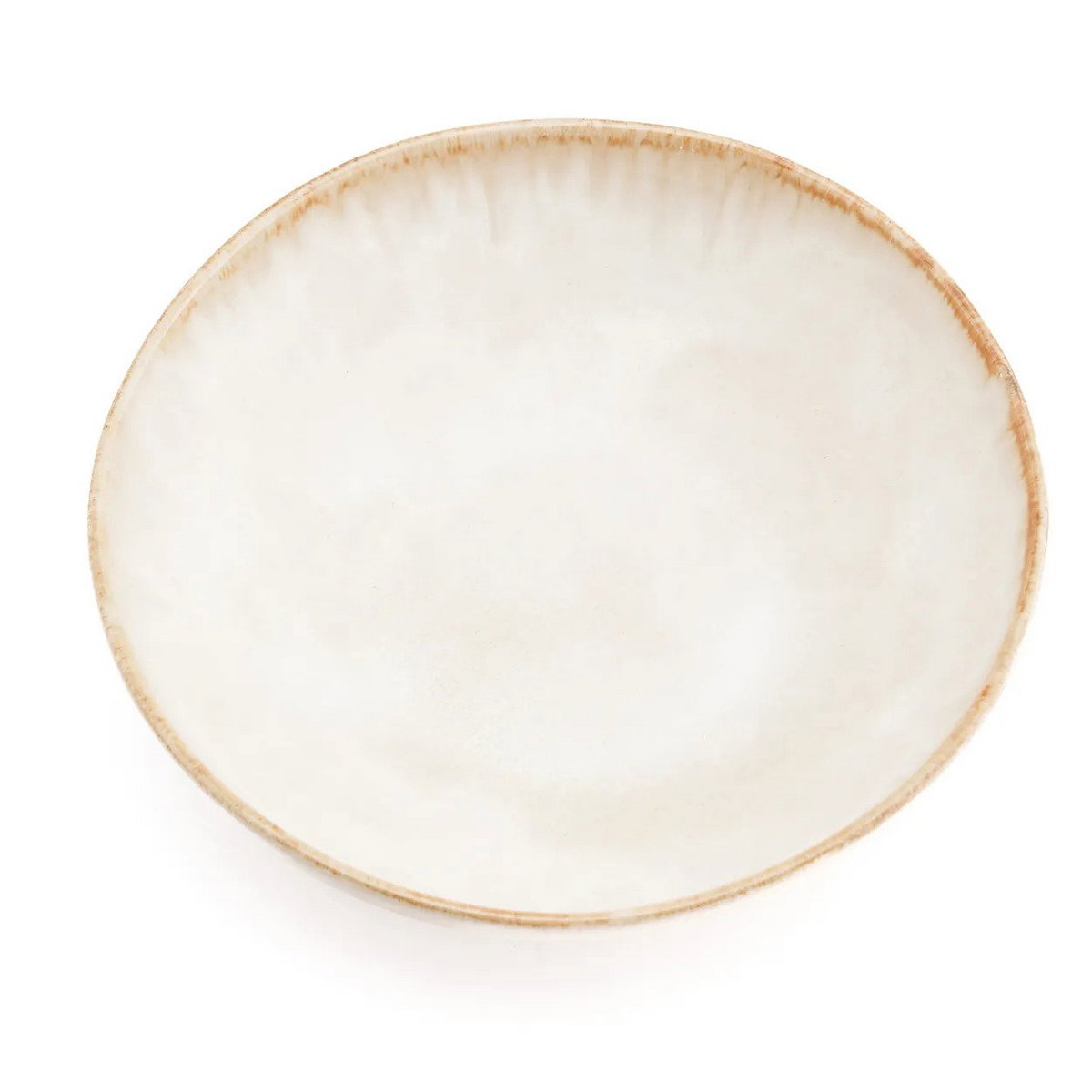 White stoneware pasta plate 22 × 4.5 cm - made in Portugal