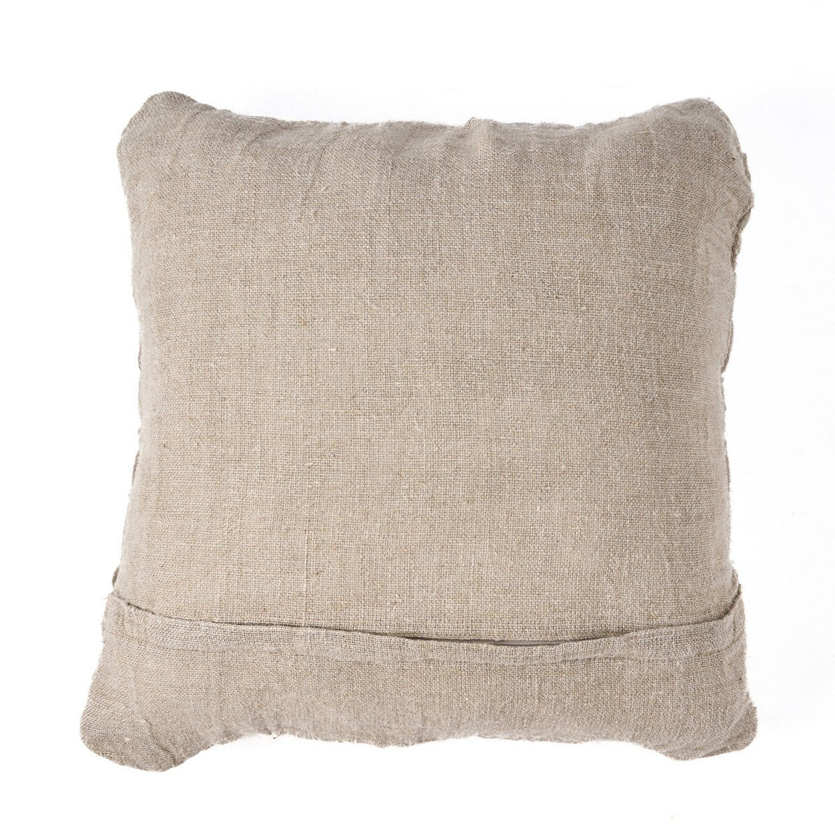 Linen cushion cover with cross-weave, natural - 50×50cm
