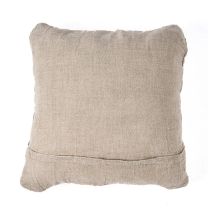 Linen cushion cover with cross-weave, natural - 50×50cm