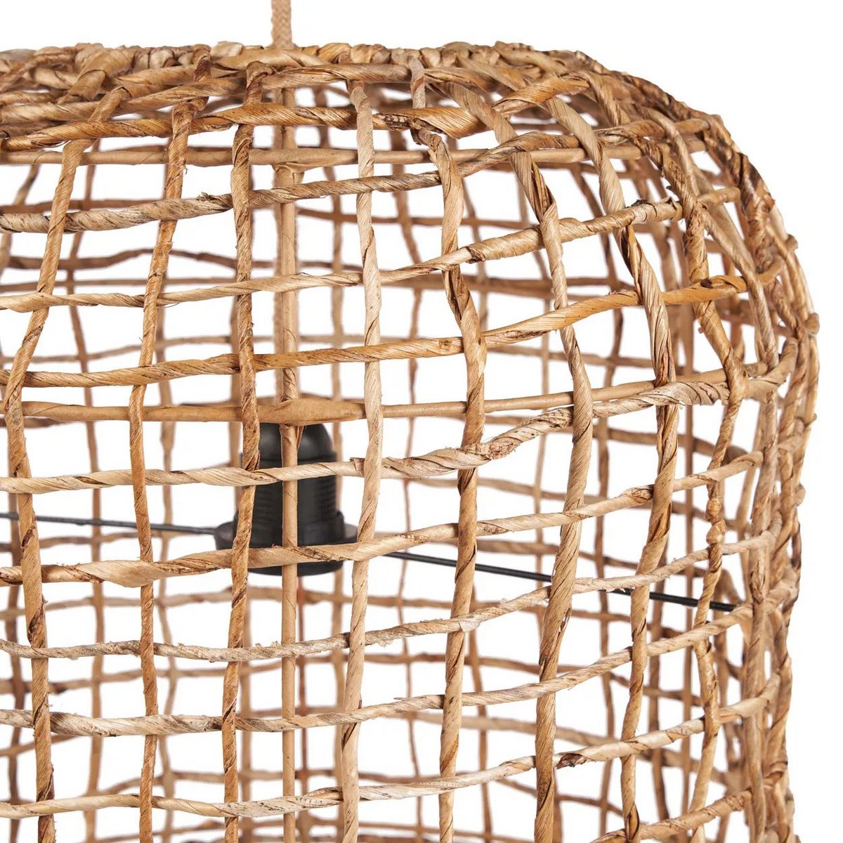 Palm leaf pendant light 40 × 74 cm – round form, L
