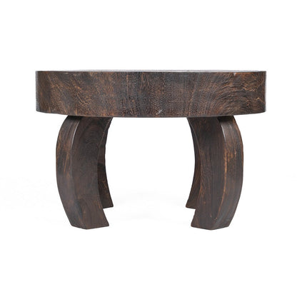 Octo Chic Coffee Table, 70 cm - Dark walnut round