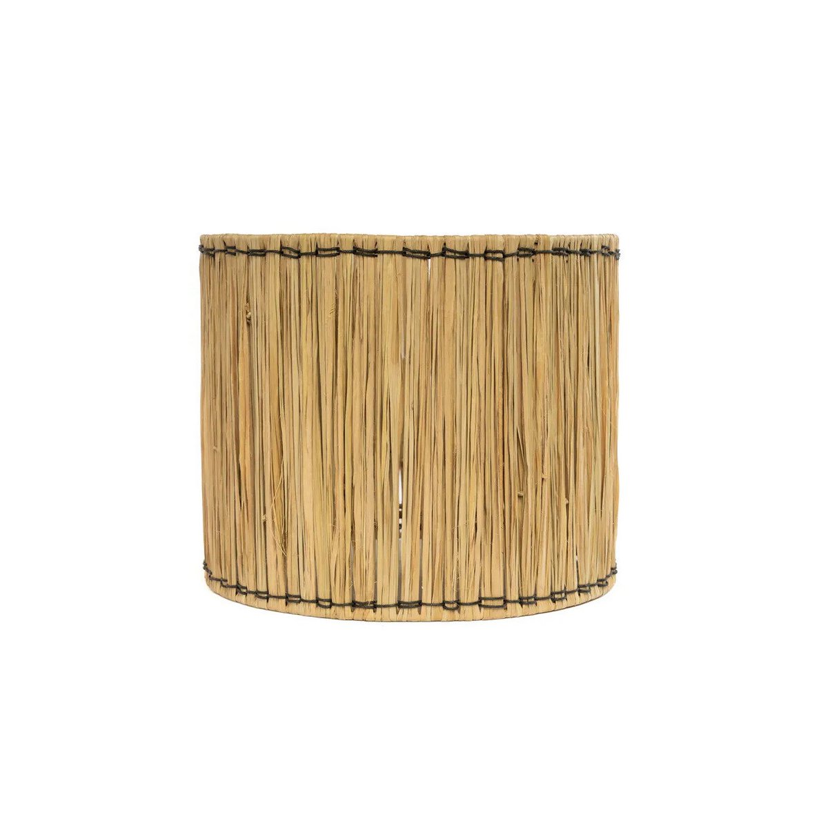 Molokai table lamp - White terracotta with woven shade