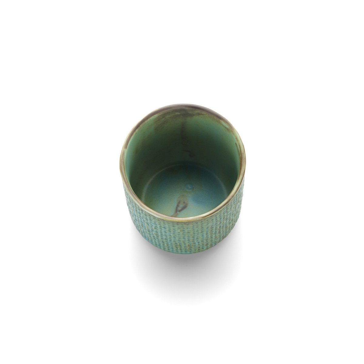 Lagoon ceramic cup 7 × 7 cm - blue and green glaze