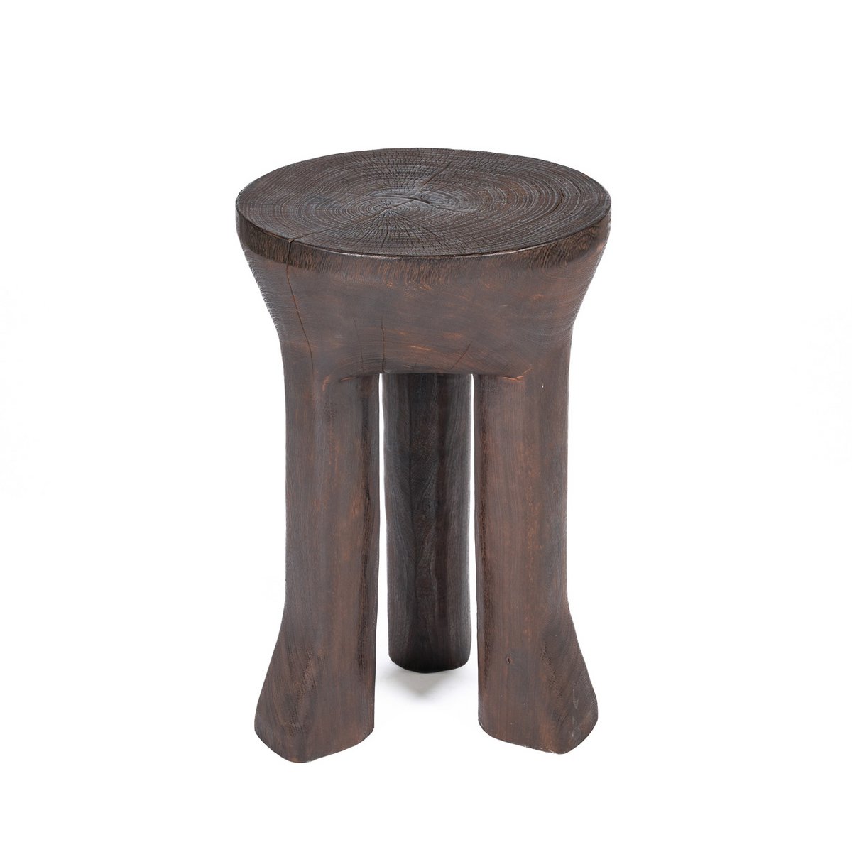 Java Trebenet Sidebord, 40 cm - Mørk valnød