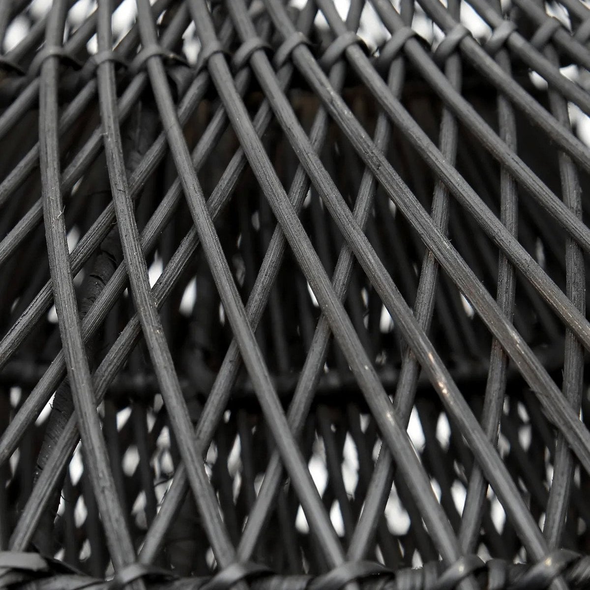 Black rattan cloud pendant shade 60 cm - handwoven