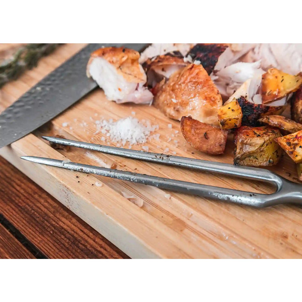 Carving fork, 27 cm - stainless steel with pakkawood