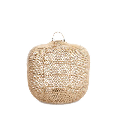 Rattan-Hängeleuchte 48 cm – handgeflochten, Indonesien