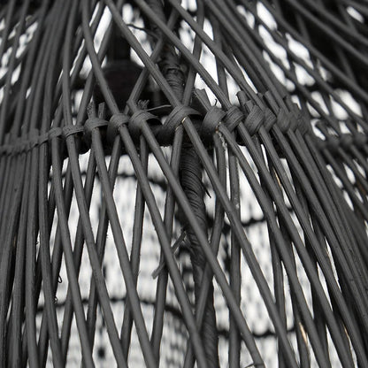 Rattan pendant shade black XL - 110 cm