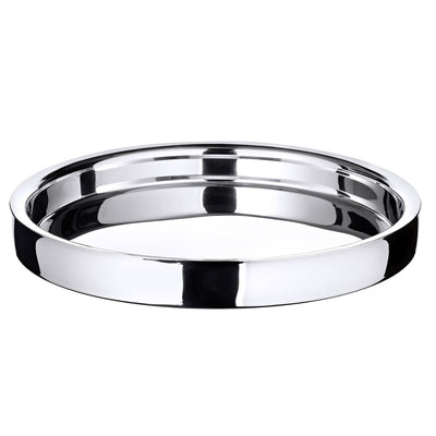 Round serving tray Alaska – polished stainless steel, ø 40 cm