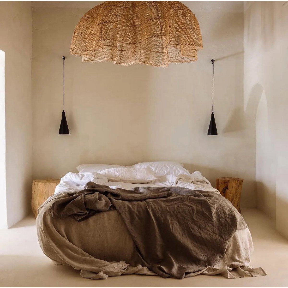 Rattan pendant shade 150 cm XXL - natural