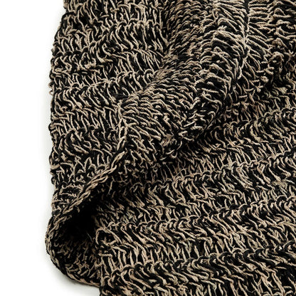 Seagrass carpet, natural black – 200 cm round