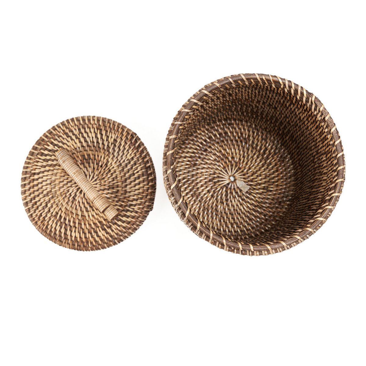 Rattan bin 20 × 37 cm high - natural brown