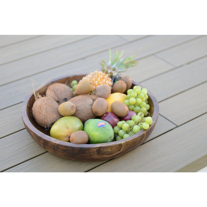 Dekoratives Holztablett 45 × 45 × 9 cm – quadratische, flache Form