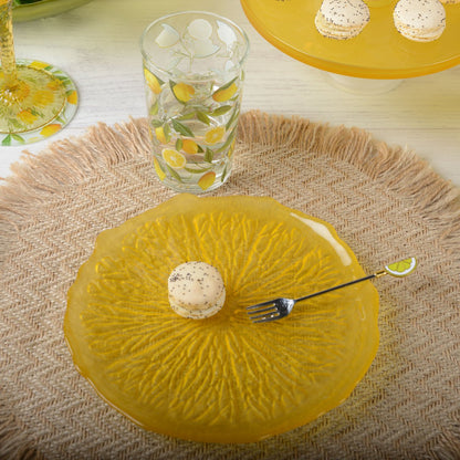 Zitronendessertgabeln aus Edelstahl, 6er-Set