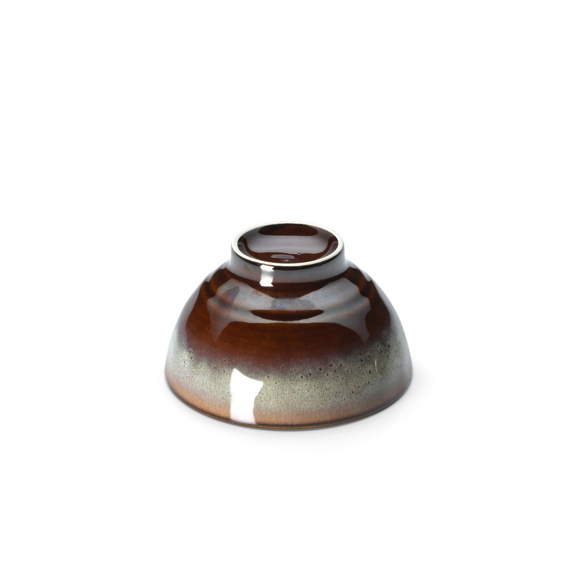 Ceramic bowl, small - brown grey glaze
