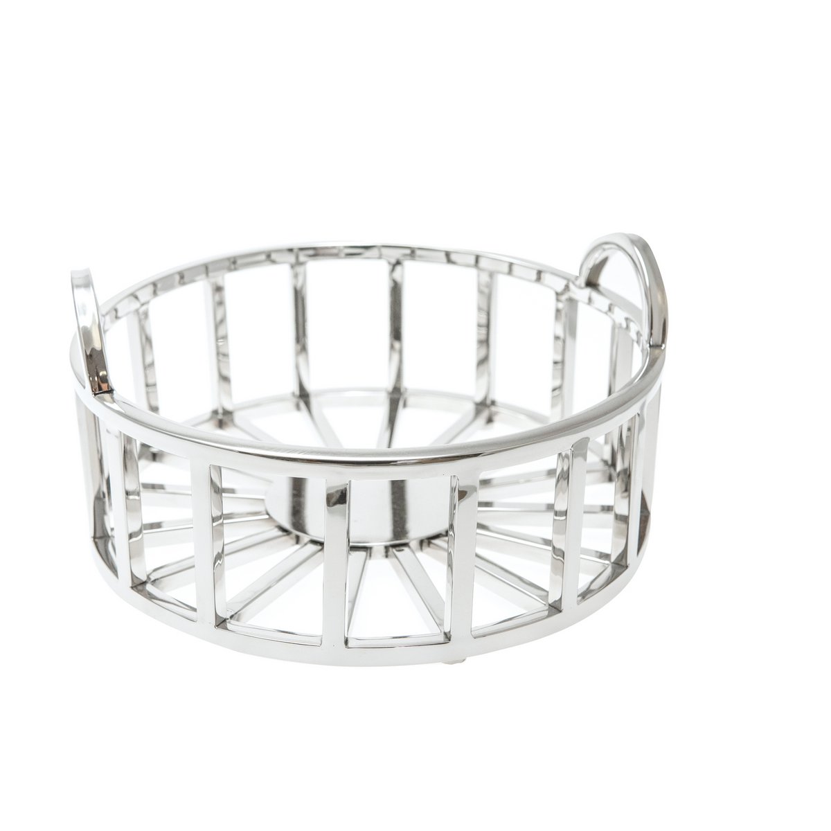 Stainless steel fruit bowl, 28 cm - silver