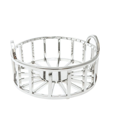 Stainless steel fruit bowl, 28 cm - silver