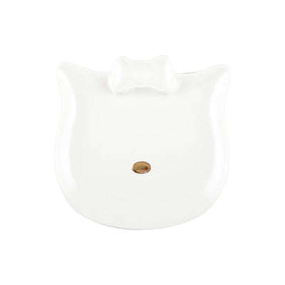 Ceramic cat dessert plate with gold nose 18cm