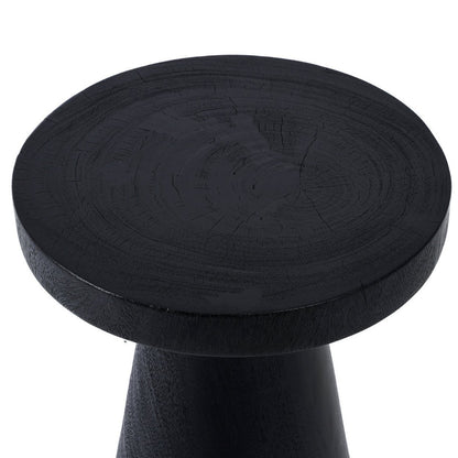 Suar wood side table, black - 40×40cm