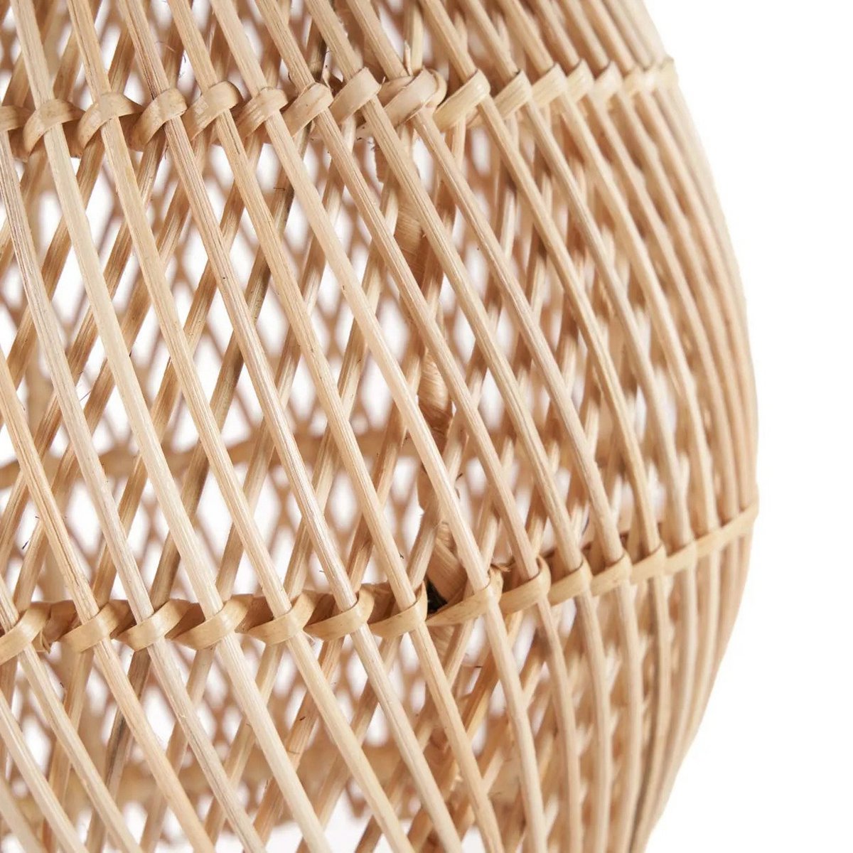 Rattan-Hängeleuchte, Birnenform - Klein