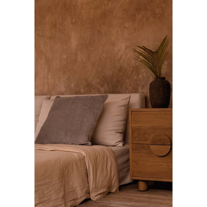 Teak nightstand, 50 cm - 2 drawer